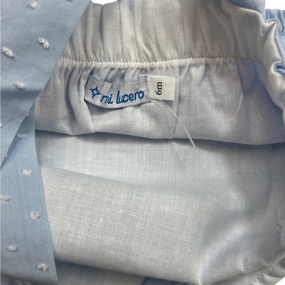 NWOT Mi Lucero Light Blue Plumetti Swiss Dot Sunbubble - Picture 5 of 5